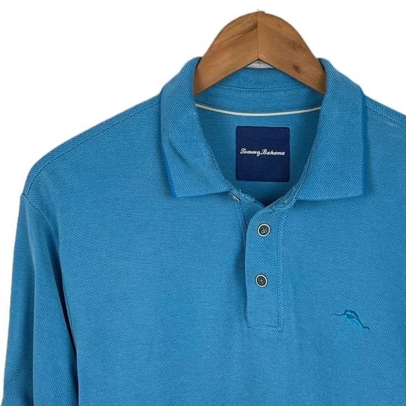 PO578 Mens Tommy Bahama Designer Modal Blend Casual Beach Polo Shirt M - Picture 3 of 5